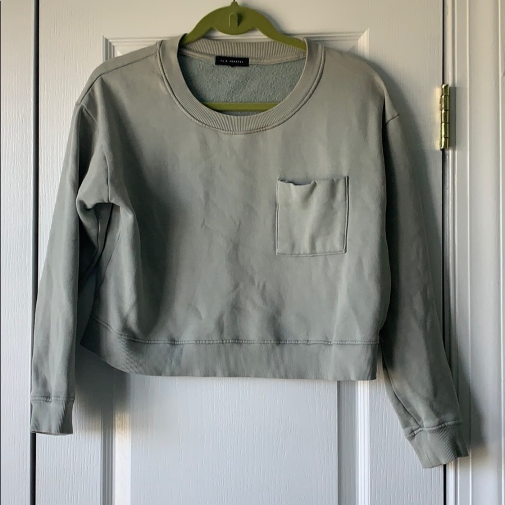 Cropped Teal Sweatshirt